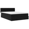vidaXL Ottoman bed met matras en LED's 140x190cm fluweel zwart