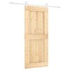 vidaXL Schuifdeur 90 x 210 cm Massief Grenenhout (Niet-Behandeld)