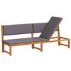 vidaXL Ligstoel Olie naturel 200 x 57 x 75cm Massief acaciahout