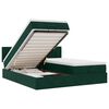 vidaXL Ottoman bed met matrassen en LED's 180x200cm fluweel