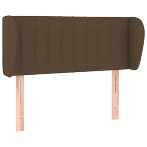 vidaXL Hoofdbord met randen 83x23x78/88 cm stof donkerbruin