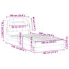 vidaXL Bedframe "Viana" zonder matras kunstleer cappuccinokleurig 100x200 cm