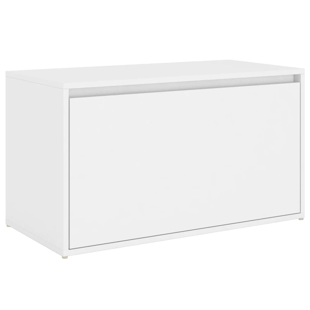 vidaXL Halbankje 80x40x45 cm bewerkt hout wit opberg