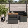 vidaXL Tuinbankenset 8 pcs Zwart poly rattan