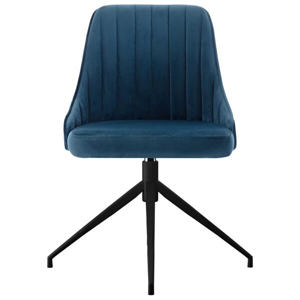 vidaXL Eetkamerstoelen 4 st fluweel blauw