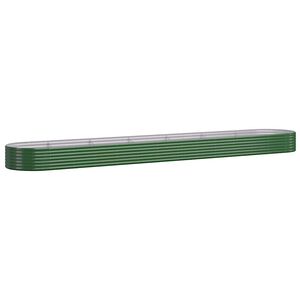 vidaXL Plantenbak 544x100x36 cm gegalvaniseerd staal groen
