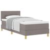 vidaXL Boxspringbed met kussen met hoofdeinde Taupe 90 x 190 cm Stof