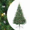vidaXL Kunstmatig Voorverlicht Kerstboom met 300 LED Groen 240 cm PVC