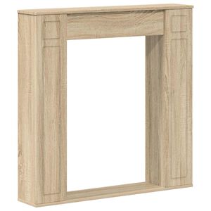 vidaXL Haardomlijsting Sonoma Eiken 100 x 20 x 100 cm Bewerkt hout