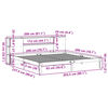 vidaXL Bed met boekenkast zonder matras grenenhout wit 200x200 cm