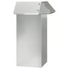 vidaXL Slakkenhekje 13,5 x 13,5 x 25 cm Gegalvaniseerd staal zilver