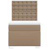 vidaXL Boxspring met matras kunstleer cappuccinokleurig 90x200 cm