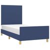 vidaXL Bedframe zonder matras 90x190 cm stof blauw