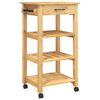 vidaXL Keukentrolley MONZA 48x40x88,5 cm massief grenenhout
