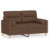 vidaXL Tweezitsbank met sierkussens 120 cm stof bruin