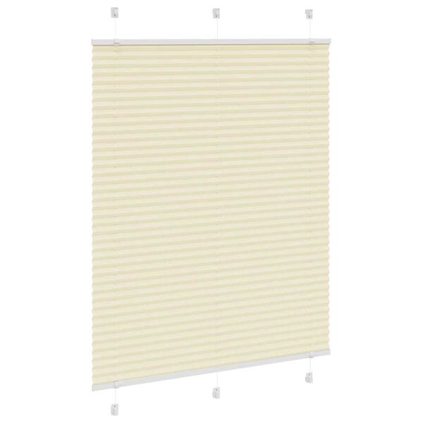 vidaXL Pliss&eacute; rolgordijn 105x100cm stofbreedte 104,4cm polyester cr&egrave;me