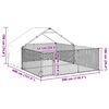vidaXL Hondenkennel met ren 4x3x1,9 m gegalvaniseerd staal