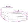 vidaXL Boxspring met matras stof donkergrijs 120x190 cm