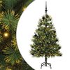vidaXL Kunstmatige Scharnier Kerstboom met Cones Groen 150 cm