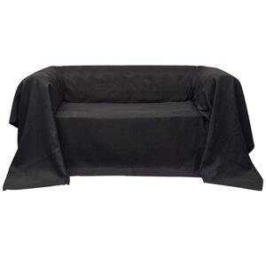 vidaXL Bankhoes 270x350 cm microsu&egrave;de antraciet