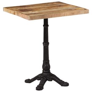 vidaXL Bistrotafel 60x60x77 cm ruw mangohout