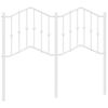 vidaXL Vervangend hoofdbord 120 cm metaal wit