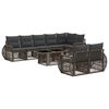 vidaXL Tuinbankenset 9 st Grijs en Donkergrijs poly rattan