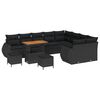 vidaXL Tuinbankenset 12 st Zwart poly rattan