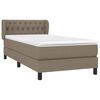 vidaXL Boxspring met matras stof taupe 100x200 cm