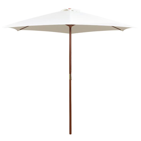 vidaXL Parasol 270x270 cm houten paal cr&egrave;mewit