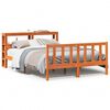 vidaXL Bedframe met hoofdbord massief grenenhout wasbruin 150x200 cm