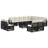vidaXL Tuinbankenset 13 pcs Zwart poly rattan