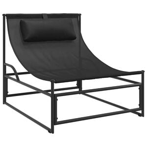 vidaXL Tuinligstoel Antraciet 87x74x73 cm Staal en Textileen