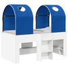 vidaXL Bed met Tunnel 3 st Wit en Blauw Bewerkt hout