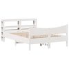vidaXL Bedframe met hoofdbord massief grenenhout wit 140x190 cm
