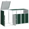 vidaXL Containerberging voor 3 containers 216x81x115 cm staal groen