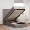 vidaXL Ottoman bed met matras 80x200cm stof taupe
