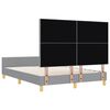 vidaXL Bedframe met hoofdeinde Lichtgrijs 140 x 200 cm Stof