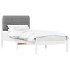vidaXL Bedframe met Gevoerd Hoofdgedeelte Lichtgrijs 80 x 200 cm