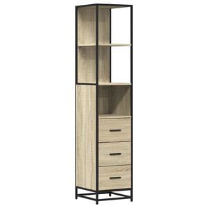 vidaXL Badkamerkast 35x37,5x166 cm bewerkt hout sonoma eikenkleurig