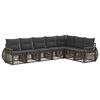 vidaXL Tuinbankenset 7 st Grijs en Donkergrijs poly rattan