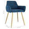 vidaXL Eetkamerstoelen 4 st fluweel blauw