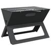 vidaXL Buiten Grill 46 x 31 x 31 cm Staal Zwart