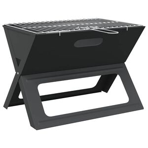 vidaXL Buiten Grill 46 x 31 x 31 cm Staal Zwart