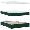 vidaXL Ottoman bed met matras 140x200cm fluweel donkergroen
