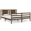 vidaXL Bedframe massief grenenhout honingbruin 135x190 cm