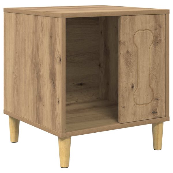 vidaXL Hondenhuis Ambachtelijk eiken 44 x 42 x 49 cm Bewerkt hout