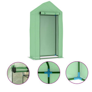 vidaXL Kas met stalen frame 0,5 m&sup2; 1x0,5x1,9 m