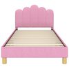 vidaXL Bedframe voor kinderen met hoofdbord Roze 90 x 190 cm Stof