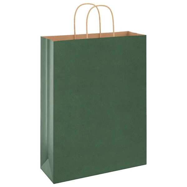 vidaXL Papieren zakken 250 st met hengsels 32x12x42 cm groen